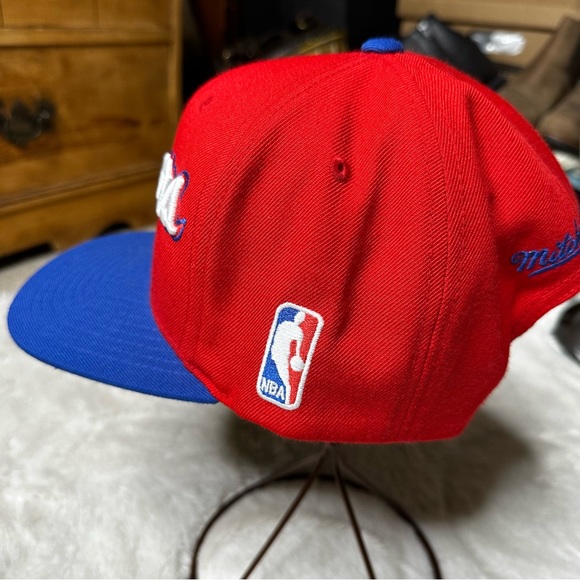 Mitchell & Ness LA Clippers Embroidered Snapback Wool Mix Baseball Hat Adult OS - Picture 5 of 12